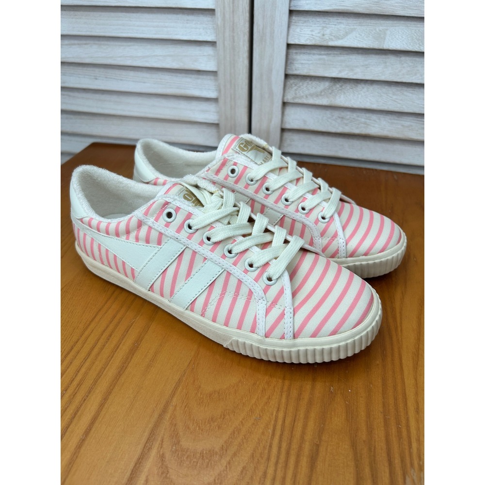 Gola Pink Stripe Sneakers Size 8.5 Casual Coastal Preppy Talbots